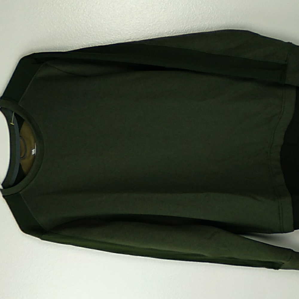 All In Motion Sweatshirt Green Medium Zip Pocket Pullover Top Men's